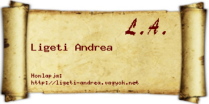 Ligeti Andrea névjegykártya